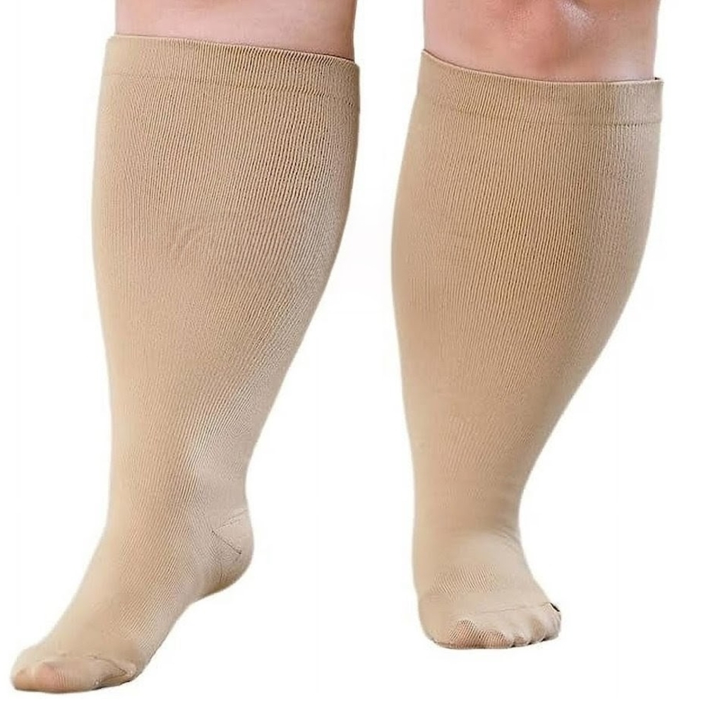 Women's Tan Compression Socks